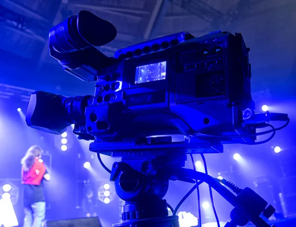 Câmara Televisão Sala Concertos Antes Concerto — Fotografia de Stock