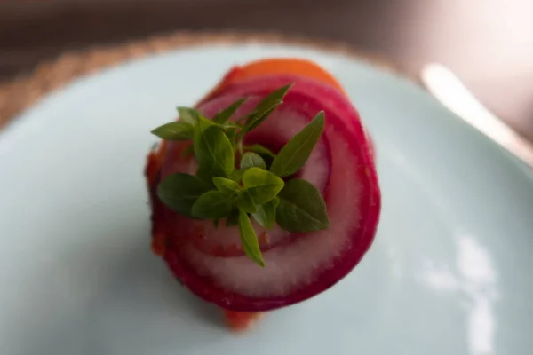Приготування Вегетаріанської Страви Овочів Вашій Домашній Кухні Тонко Нарізані Овочі — стокове фото