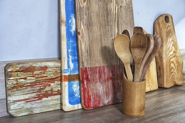 Kitchen Utensils Close Interior Home Kitchen — стоковое фото