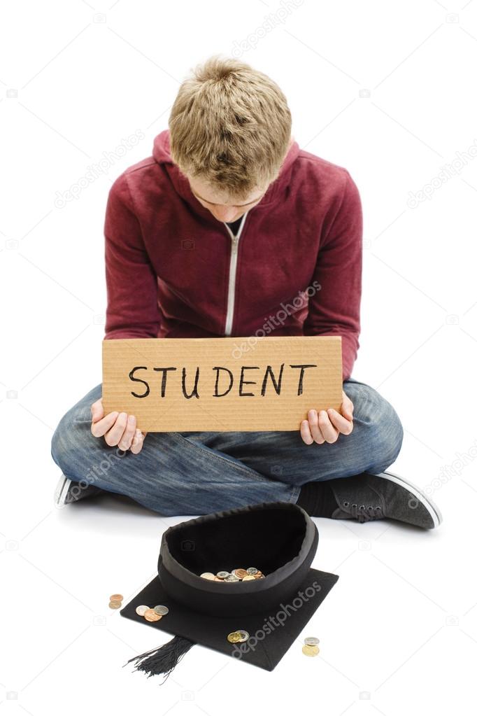 Begging Student - Education Funding Costs