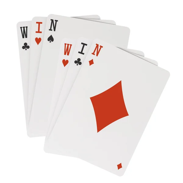 Win Win Situation Playing Cards — Stock Photo, Image