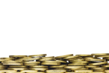 altın sikke yığını çerçeve kenarlığı