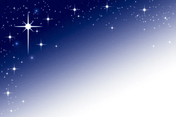 Рождественская ночь Небо фон меня со звездами Blue White Gradi — стоковое фото