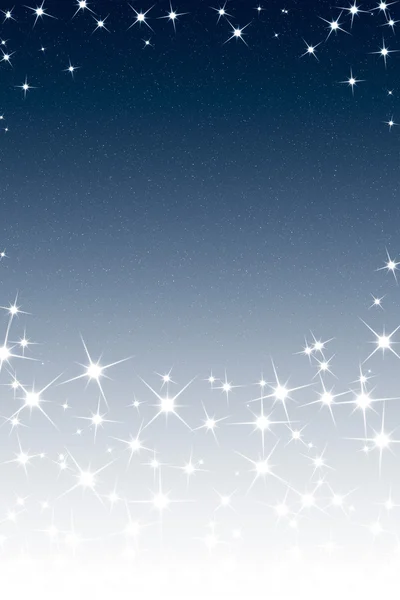 Abstract Christmas Night Sky Frame with Stars Blue White Gradien — Stock Photo, Image