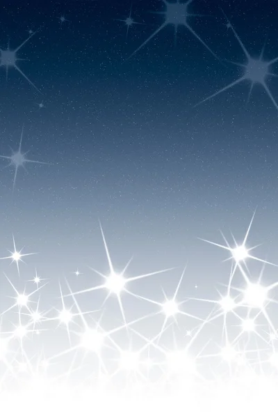 Christmas Night Sky Background with Stars Blue White Gradient — Stock Photo, Image