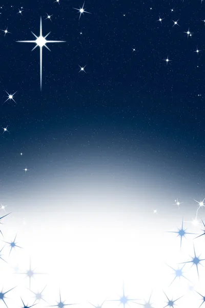 Vánoční pozadí noční oblohy s hvězdy modrá bílá stupnice Stock Obrázky