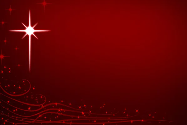 抽象的なクリスマスの星し、渦巻きの背景 — ストック写真