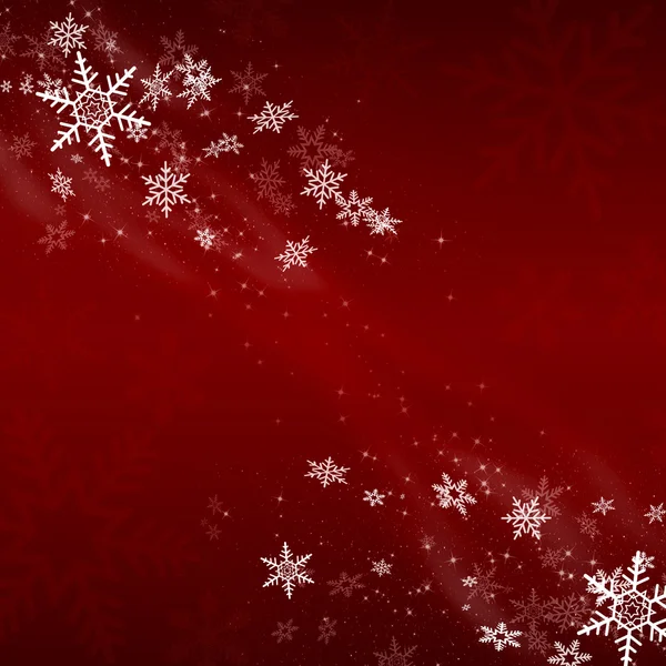 Rot und weiß Schneeflocke abstrakten Hintergrund — Stockfoto