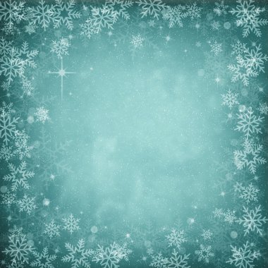 kar taneleri ve st ile mavi arka Noel kış plan