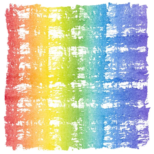 Abstract Watercolor Crosshatched Rainbow Frame — Stock Photo, Image