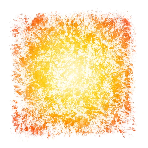 Sunburst aquarel fragmentarisch getextureerde vierkante framerand — Stockfoto