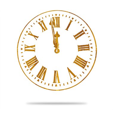 Abstract Vintage Grunge Clock clipart