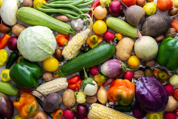 Taze sonbahar sebzeleri ile arka plan