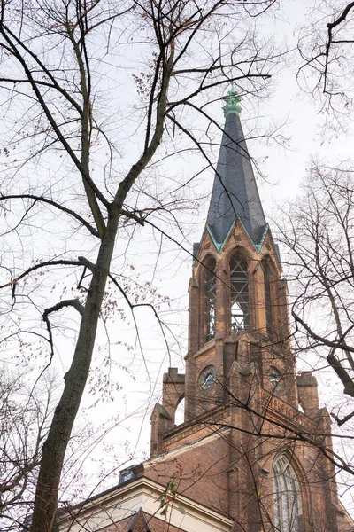 Protestantská Obec Svatého Bartholomewa Kostel Německém Friedrichshain — Stock fotografie