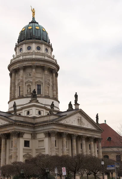Berlin Almanya Aralık 2021 Friedrichstadt Fransız Reform Kilisesi New Church — Stok fotoğraf