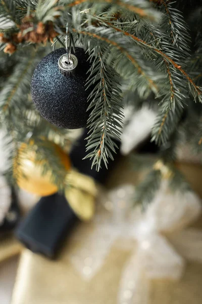Gift Boxes Christmas Tree Merry Christmas Happy New Year — Φωτογραφία Αρχείου