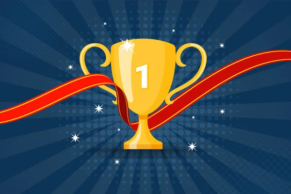 Game Winner Prize Cups Gold Trophy Cups Goblet Prize Icons — Vetor de Stock