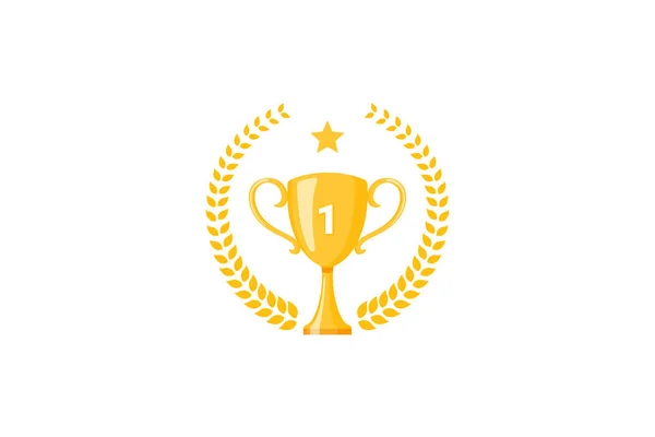 Nejlepší Pohár Pohár Trofej Vektor Design Vítězný Pohár Pohár Trofej — Stockový vektor