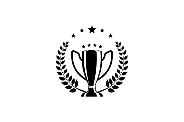 Melhor Design Vetor Troféu Copo Campeões Prémio Troféu Vencedor Taça — Vetor de Stock