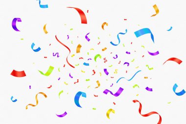 gerçekçi renkli konfeti arkaplanı