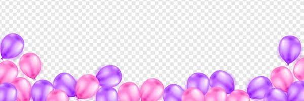 Joyeux Anniversaire Conception Fond Avec Des Ballons Réalistes — Image vectorielle