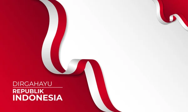 Happy Indonesia Independence Day Background Banner Design - Stok Vektor