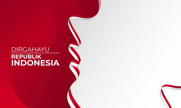 Happy Indonesia Independence Day Background Banner Design — Stock vektor