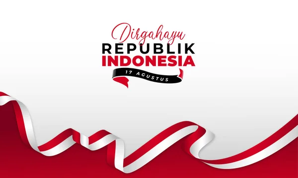 Happy Indonesia Den Nezávislosti Pozadí Banner Design — Stockový vektor