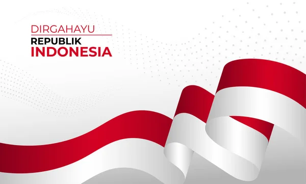 Ευτυχισμένη Ινδονησία Ανεξαρτησία Ημέρα Φόντο Banner Σχεδιασμό — Διανυσματικό Αρχείο