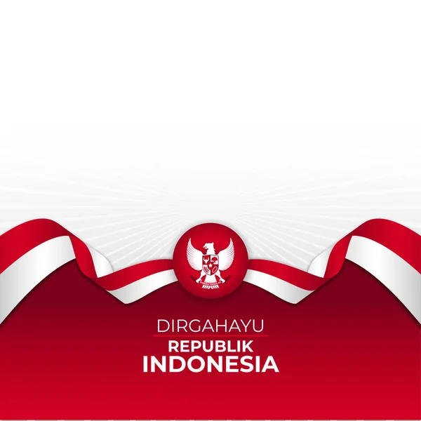 Happy Indonesia Independent Day Background Banner Design - Stok Vektor