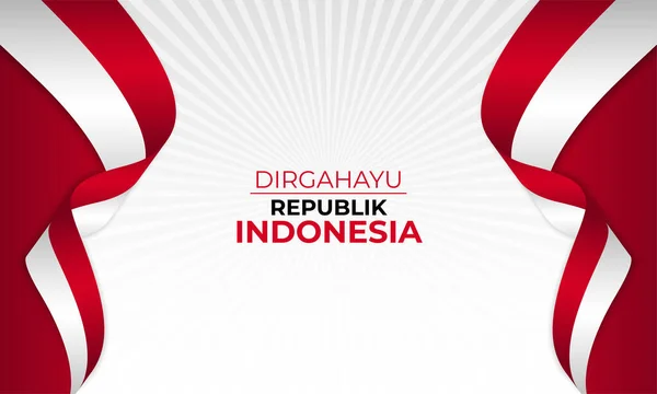 Happy Indonesia Independence Day Background Banner Design — Stock vektor