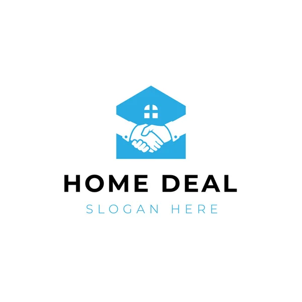 Home Sale Agency Logo Design Home Deal Logo Design —  Vetores de Stock
