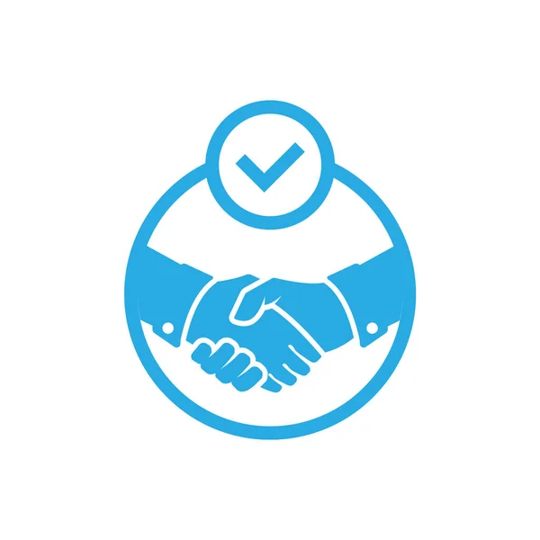 Collaboration Agreement Logo Design Contract Deal Logo — Stock Vector