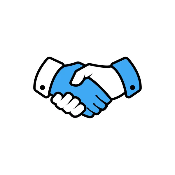 Handshake Partnership Logo Design Template Best Deal Logo Design — Stock Vector