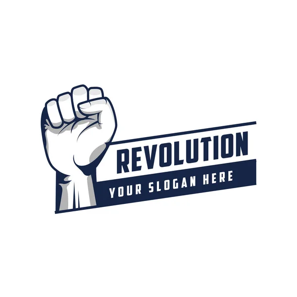 Revolution Illustration Poster Design Clenched Fist Hand Vector Silhouette — Wektor stockowy