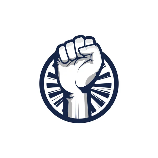 Clenched Fist Hand Vector Illustration Revolution Illustration Poster Design — Wektor stockowy