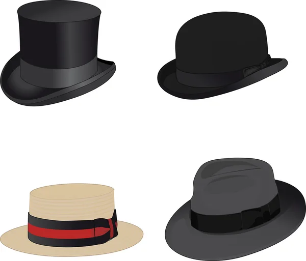 Hats for men Stock Illustration