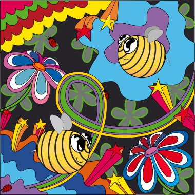 parlak arılar pop-art
