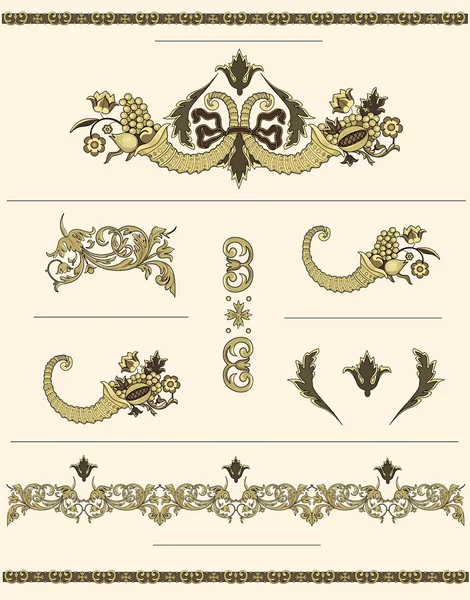 Vintage decoratieve elementen — Stockvector