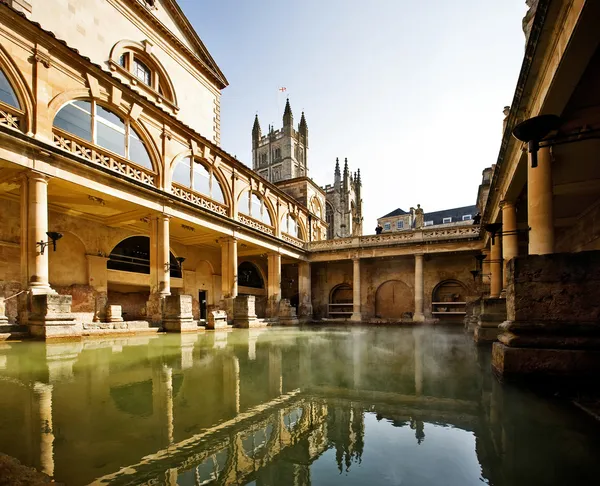 Római fürdő, a Bath, Anglia — Stock Fotó