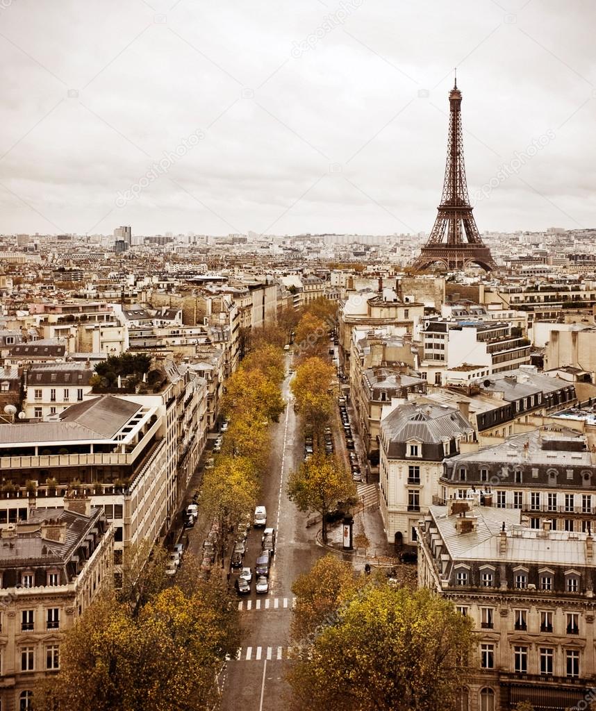 Paris skyline with Eiffel Tower