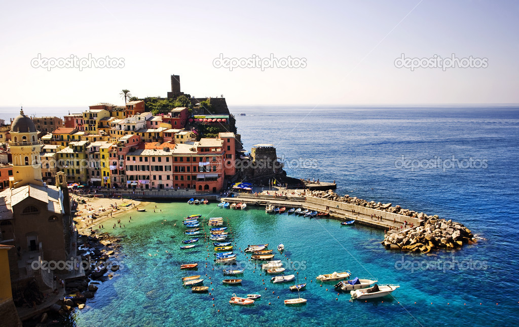 Vernazza town in Cinque Terre, Italy.