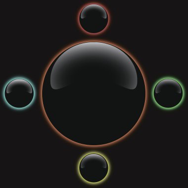 parlak düğmeler farklı renk