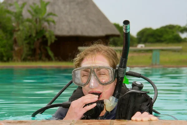 Closeup of female student — Stock Photo, Image