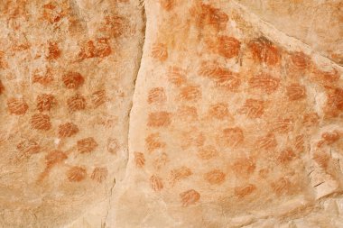 Bushmen paintings in the Elands cave - palmprints clipart