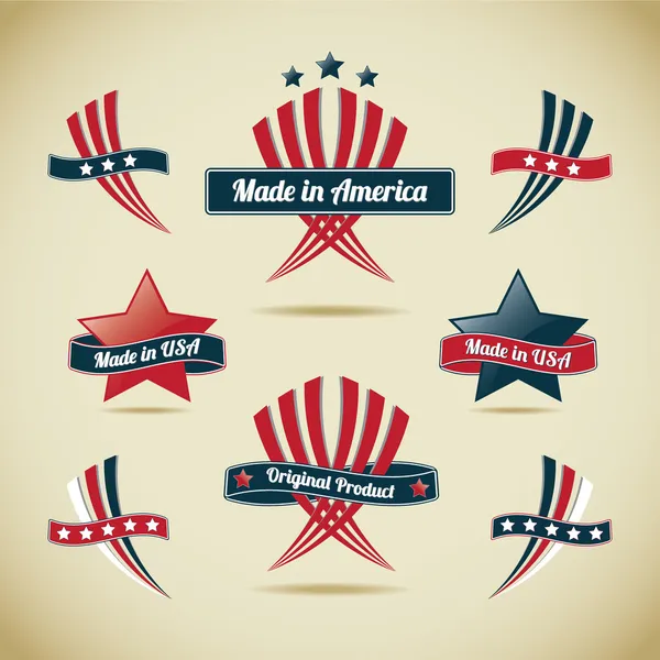 Made in Usa Collection — Stock Vector
