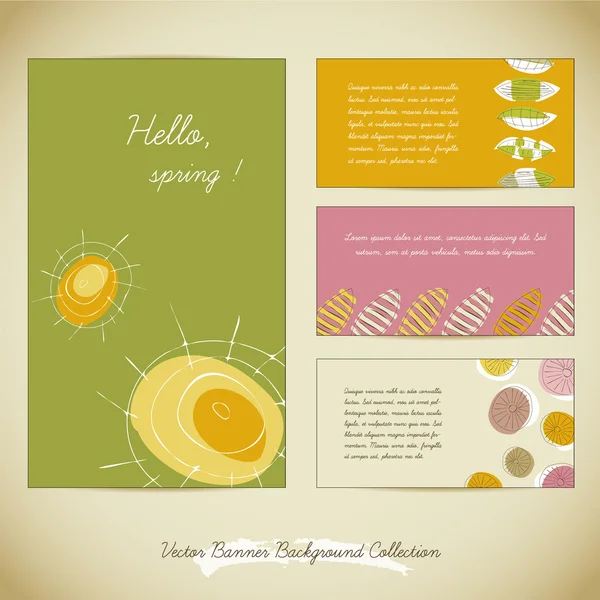 Vector banner achtergrond collectie — Stockvector