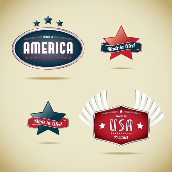 Made in Usa Collection — Stock Vector