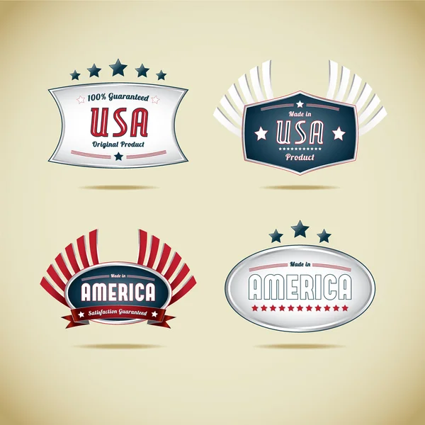 Made in Usa Collection — Stock Vector