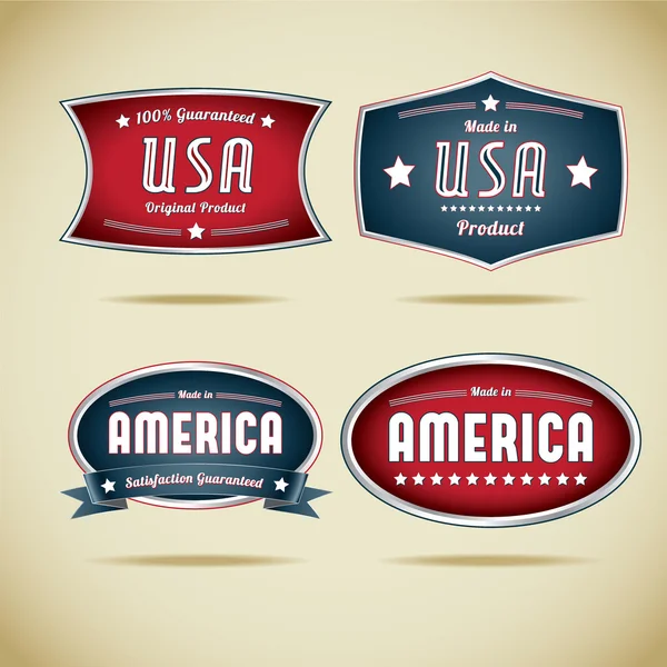 Made in Usa Collection — Stock Vector